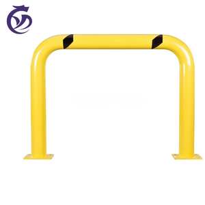 Bolardos <span class=keywords><strong>de</strong></span> Seguridad Vial <span class=keywords><strong>de</strong></span> Acero Amarillo/Blanco para Protección Contra Choques en Carreteras - Product Image 2