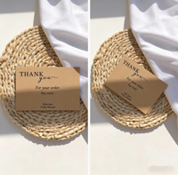Tarjetas de Agradecimiento Empresariales Personalizadas con Lámina Dorada, Papel Recubierto, Postales de Felicitación con Logotipo Estampado en Caliente, Diseño de Encuadernación Perfecta