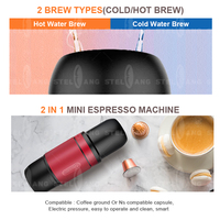 Machine à Café Espresso Instantané Portable Mini à Capsule, Italienne et à Commande Manuelle pour Tasse Unique