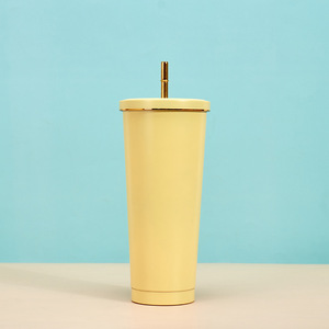 Customize 750ML Available Double Wall Stainless Steel Tumbler with <b>Straw</b> Premium <b>Reusable</b> Coffee Mug for Hot and Cold Drinks - Product Image 5