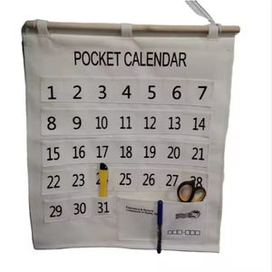 Calendario mensual colgante al por mayor con 31 bolsillos y bolsas de almacenamiento colgantes laterales - Product Image 2