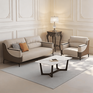 Canapé de salon style italien, design simple et classique, 5 places, nouveau design nordique, en <span class=keywords><strong>cuir</strong></span>, moderne, extensible, pour appartement - Product Image 1