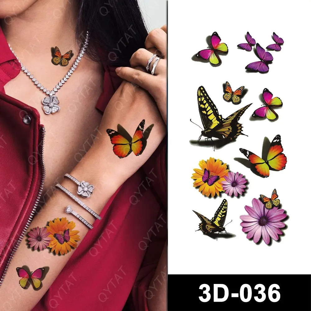 Volle Farbe und modisch ste Designs Body Art Tattoo Temporäres 3D