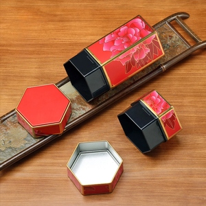 กล่องดีบุกโลหะหกเหลี่ยมข<span class=keywords><strong>น</strong></span>าด80 * H70/80 * H150 * มม. สำหรับบรรจุภัณฑ์ชาและกาแฟสำหรับลูกอมและช็อกโกแลต - Product Image 6