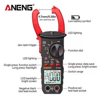 ANENG ST181 Multimeter Tegangan DC/AC 4000 Counts Pengukur Arus Amperemeter Clamp Meter Digital Tester Mobil Amp Hz Kapasitansi NCV Ohm Test
