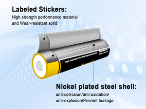 Công suất cao USB-C vapcell p2160b 21700 6000mAh 10A với bảo vệ trong anode có thể sạc lại pin sự lựa chọn tốt nhất cho đèn pin - Product Image 6