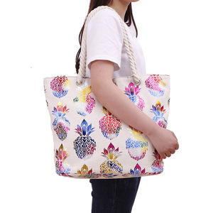 Sac fourre-tout de plage et de shopping en toile de coton, personnalisé avec logo, grand format, imprimé, écologique, recyclé, réutilisable, durable, par sublimation - Product Image 5
