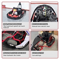 Carcasa Protectora Anti-Impactos para Go Kart Eléctrico, Potente, para Dos Jugadores Adultos, Equipo de Carreras para Circuito de Diversión