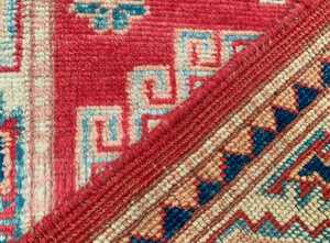 พรมคาซาคถักด้วยมือแบบชาวอัฟกานิสถานแนววินเทจพรมขนแกะพื้นที่ห้องนอน - Product Image 5