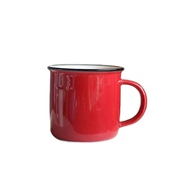 Tasses à café en émail vierge multicolore de haute qualité 9cm 400ml tasse en céramique de thé au lait en porcelaine