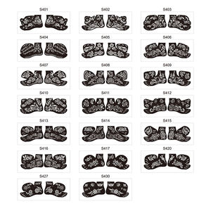 GP Stock riutilizzabile temporaneo henné tatuaggio Stencil Sexy dito piedi Design per le donne ragazze marrone rosso bordeaux Body Art - Product Image 6