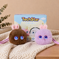 Peluche de lapin IA douce et moelleuse avec yeux LED animés pour enfants, compagnon interactif à chat vocal pour le bien-être