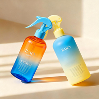 Trigger Mist Pulvérisateur Vide Rechargeable 200ml 300ml Ambre Noir Pet Rond En Plastique Toner Liquide Vaporisateur