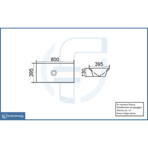 Lavabo de Encimera La24 de 80x39.5cm, Lavabo de Porcelana para Baño, Estilos de Diseño Rústico, Moderno y Tradicional para Uso en Hoteles - Product Image 2