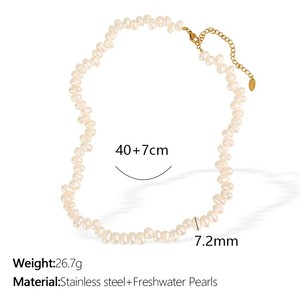Collar con Dijes de Perlas Chapadas en Oro y Colgantes de Animales, Joyería de Cadena con Cuentas de Estilo Vintage para Regalo Unisex - Product Image 6