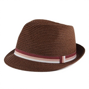 UPF 50+ <b>Straw</b> Fedora Hat Short Brim Roll up <b>Trilby</b> Panama Sun Hat for Beach Travel - Product Image 3