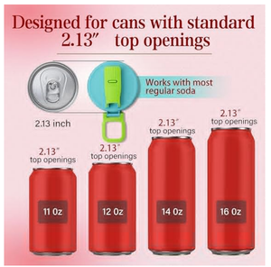 Tapas de Silicona para Latas de Refresco de Diseño Moderno, Reutilizables, Mantienen la Carbonatación, a Prueba de Fugas, Libres de BPA, 2.13 Pulgadas, Estándar para Refrescos, Cerveza y Bebidas Energéticas - Product Image 3