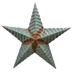 Trending Metal Gift Round Matte Gold Brass Metal Christmas Star Adornos Flat Ornament para colgar by Impex Designs - Product Image 4
