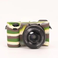 En stock, étui de protection en silicone souple, étanche à la poussière, élégant, pour appareil photo A6300 A6400 A6100, sacs vidéo