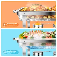 Luxe 9L roestvrijstalen chafing dish buffetset, voedselwarmer voor grootschalige bruiloftcatering en hotelevenementen
