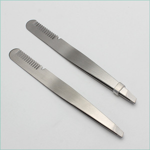 Pinzas de Acero Inoxidable para Cejas con Cepillo Peine para Cejas, Pinzas para Extensión de Pestañas, Pestañas Postizas, Párpados Dobles GZ RTS, Pedido Mixto a Granel - Product Image 2