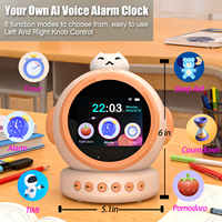 Horloge de bureau électronique intelligente multifonctionnelle avec traduction en 10 langues (néerlandais/poletque/russe), bruit blanc, alarme de température