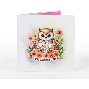 Owl Pop Up Mother's Day Card 3D Flowers Greeting Card for Mum Wife <b>Sister</b> Girl Birthday Valentine - Product Image 4