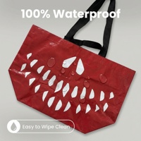 Sac pliable en PP tissé, vente en gros, sac de shopping réutilisable, bandoulière, logo personnalisé, matériau PP laminé, personnalisable