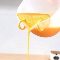 Tasse à mesurer en plastique pour la cuisson de la cuisine, bol de filtre à liquide à œufs multifonctionnel transparent et durable avec échelle