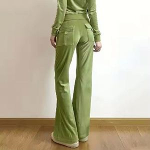 Conjuntos con cremallera Cool Soft Woman Ladies Sport Trajes de dos piezas Pantalones con cordón Conjunto de chándal de 2 piezas Mujer - Product Image 6