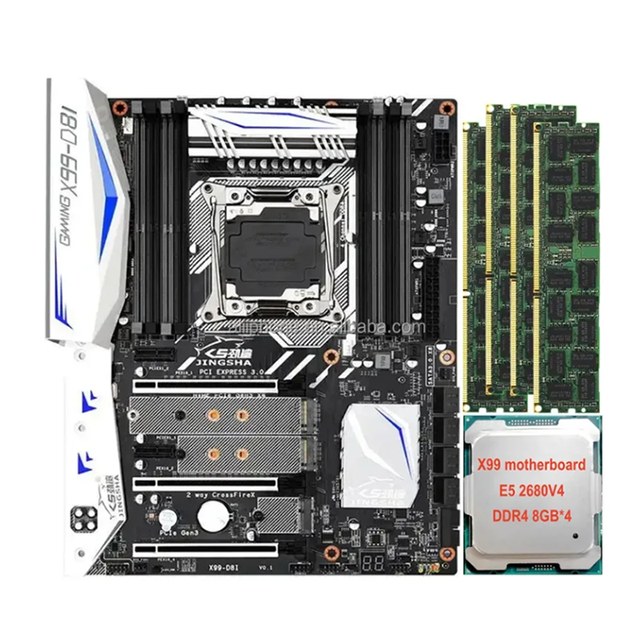 Factory Price X99 D8i Motherboard PC Server Mainboard 8xDDR4 Support Xeon E5 V3/v4 Cpu X99 Motherboard Kits ATX Mainboard