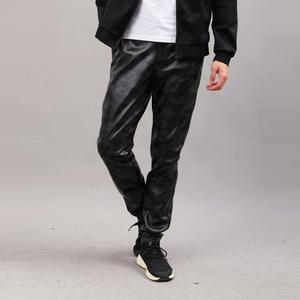Pantalons en cuir pour hommes, coupe skinny, élastiques, mode, streetwear, moto, grandes tailles, jeans pour hommes - Product Image 3