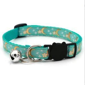 Collier de <span class=keywords><strong>chien</strong></span> chat étoile <span class=keywords><strong>lune</strong></span> plaqué or collier de chat boucle collier de chat réfléchissant - Product Image 3