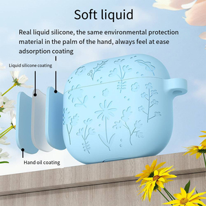 Étui mignon en TPU et silicone écologique <span class=keywords><strong>IVANHOE</strong></span> pour 4(2024) avec kit de nettoyage de porte-clés, housse de protection 3D à fleurs - Product Image 4