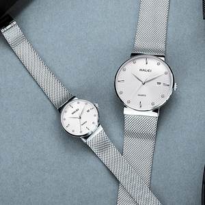 Reloj de cuarzo original nuevo de la marca HALEI para mujer, resistente al agua 3BAR, correa de malla de acero inoxidable, manecillas, movimiento japonés, venta al por mayor. - Product Image 6