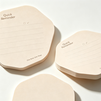 Blocs-notes adhésifs octogonaux irréguliers en kraft, personnalisés et lignés, pour le bureau, l'étude, la planification et les rappels