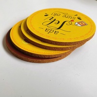 Sous-verre en MDF à transfert thermique, épaisseur 4 mm, brillant, carré/rond, en bois (design moderne)