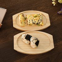 Plateau porte-assiette Fajita pour restaurant Base en bois pour assiette à steak en fonte