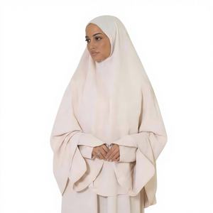 Hot Custom Premium Jersey Fabric Khimaar With <strong>Underdress</strong> Design Women's Abaya Khimar Set for Muslims Netherlands - Product Image 2