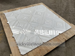 ウォータージェットメダリオンモザイクパターン大理石モザイクアート大理石インレイフローリングデザイン - Product Image 6