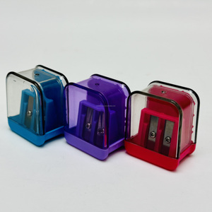 <span class=keywords><strong>Taille</strong></span>-<span class=keywords><strong>crayon</strong></span> manuel en plastique transparent à double trou pour l'enseignement, la maison, l'école, le bureau - Product Image 5