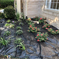 70g-150g Jardin Bâtiment Agricole Revêtement de Sol Mauvaises Herbes Agricoles Bloquant Noir Tapis de Mauvaises Herbes Durable