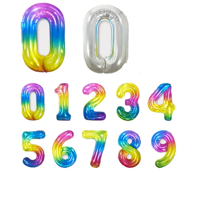 Moon girl — ballons numéros en Crystal Mylar, 40 pouces, nombres, décoration pour fête d'anniversaire et mariage, promotion