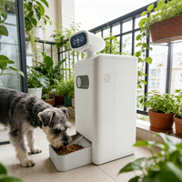 Nouvelle caméra de suivi IA à rotation 360°, distributeur automatique de nourriture pour animaux de compagnie, distributeur automatique de nourriture pour chiens et chats avec laser interactif et appel vidéo HD
