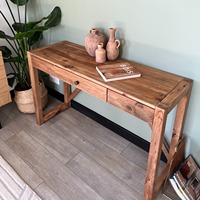 Table d'écriture d'étude de bureau d'ordinateur en bois récupéré pour le style simple de bureau à domicile