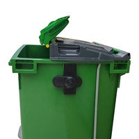 Poubelles de recyclage grande capacité 1100 litres, conteneurs à déchets industriels en plastique, poubelles mobiles avec couvercle