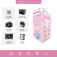 Photobooth JLJ Personnalisable avec Stickers, Cabine Photo à Impression Instantanée pour Libre-Service