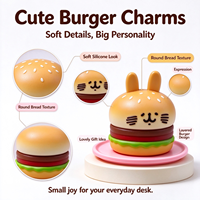 Jouet anti-stress géant en forme de hamburger - 19,5 cm 550 g Jouet sensoriel