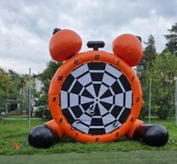 Réveil géant pour fléchettes sur le thème du football, Réveil pour fléchettes de football gonflables orange