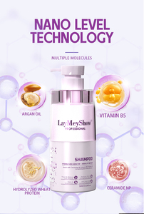 LayMeyShow NANO Crème Réparatrice Hydratante Lissante Bio et <span class=keywords><strong>Shampoing</strong></span> Nourrissant pour Cheveux Secs et Abîmés – Coffret Soin Capillaire pour Femme - Product Image 4